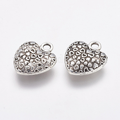 Tibetan Style Alloy Heart Charms&nbsp;LS-X-TIBEP-Q043-180-RS