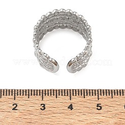 Flower 304 Stainless Steel Finger Rings Components&nbsp;SA-CBA45D5-14P