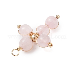 Natural Rose Quartz Pendants&nbsp;PALLOY-JF02885-03