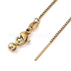 Ion Plaing(IP) 304 Stainless Box Chain Necklaces&nbsp;X-NJEW-Q003-03G
