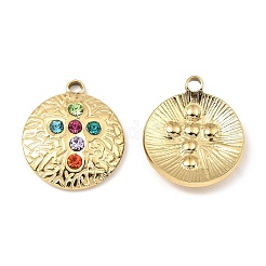 Ion Plating(IP) 316 Stainless Steel with Rhinestone Pendants&nbsp;STAS-K258-01G