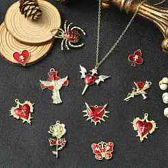 20Pcs 10 Styles Alloy Enamel Pendants&nbsp;FIND-CJ0004-15