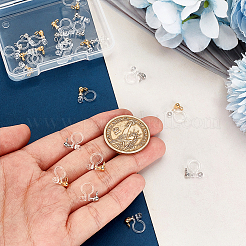 24Pcs 2 Colors Plastic Clip-on Earring Findings&nbsp;STAS-PH0005-70