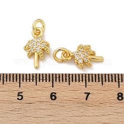 Brass Micro Pave Cubic Zirconia Pendants&nbsp;KK-U073-01G
