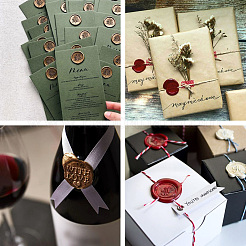 20Pcs 10 Colors Adhesive Wax Seal Stickers&nbsp;DIY-TA0003-49