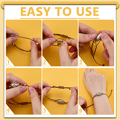 8Pcs 4 Colors 304 Stainless Steel Macrame Pouch Bracelet Making for Stone Holder&nbsp;AJEW-PH0011-84
