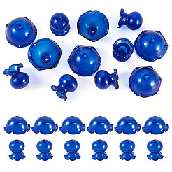 6 Sets Transparent Glass Bead Caps&nbsp;GLAA-BY0001-07F