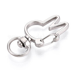 Alloy Swivel Snap Hook Clasps&nbsp;PALLOY-T090-83P