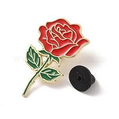 Rose Flower Enamel Pins&nbsp;JEWB-F045-02G