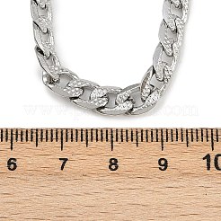 6MM 304 Stainless Steel Cuban Link Chain Necklaces for Women&nbsp;NJEW-G177-01P