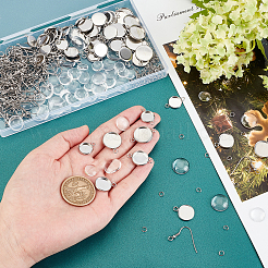 DIY Flat Round Drop Earring Making Kit&nbsp;DIY-UN0002-95