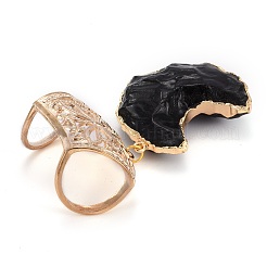 Natural Obsidian Big Pendants&nbsp;PALLOY-I211-01LG