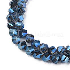 Electroplate Transparent Glass Beads Strands&nbsp;EGLA-N002-39-F04
