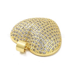 Rack Plating Brass Micro Pave Clear Cubic Zirconia Pendants&nbsp;KK-A208-06G