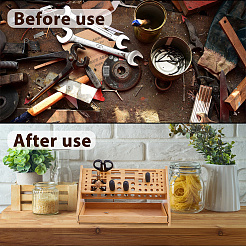Wooden Multi-functional Screwdriver Storage Rack&nbsp;AJEW-WH0752-066