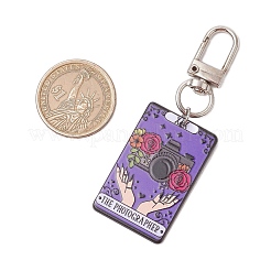 Acrylic Pendants with Alloy Swivel Clasps and 304 Stainless Steel Jump Rings Decorations&nbsp;HJEW-JM03039