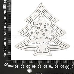 Christmas 201 Stainless Steel Laser Cut Connector Charms&nbsp;STAS-Z116-03P-01