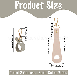 4Pcs 2 Colors Imitation Leather Hat Clips&nbsp;FIND-GF0008-14C