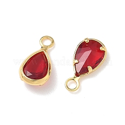 Brass Glass Charms&nbsp;KK-Z136-15G-02