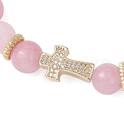 Natural Quartz Round Beads Stretch Bracelets&nbsp;BJEW-JB12257-02