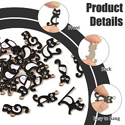 24Pcs 6 Styles Alloy Enamel Pendants&nbsp;ENAM-FS0004-46
