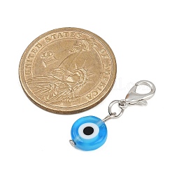 10Pcs Handmade Evil Eye Lampwork Pendant Decorations&nbsp;HJEW-JM04170-04