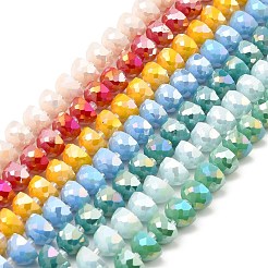 AB Color Plate Glass Beads Strands&nbsp;EGLA-P051-02A-B