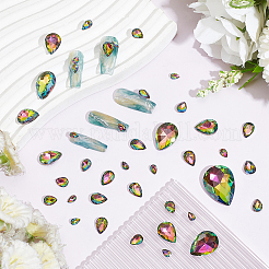 94Pcs 6 Style Glass Rhinestone Cabochons&nbsp;GLAA-FG0001-15