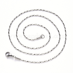 Non-Tarnish 304 Stainless Steel Boston Link Chain Necklace&nbsp;NJEW-S420-006C-P