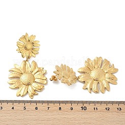304 Stainless Steel Dangle Stud Earrings&nbsp;EJEW-G423-18G