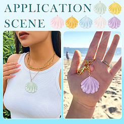 DIY Resin Shell Shape Earring Kits&nbsp;DIY-TA0011-06