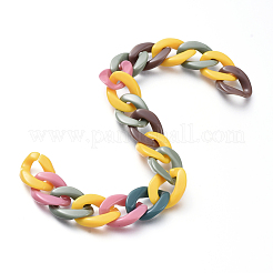 Handmade Opaque Acrylic Curb Chains&nbsp;AJEW-JB00553