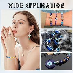 32Pcs 8 Colors Handmade Evil Eye Lampwork Beads&nbsp;LAMP-NB0002-13