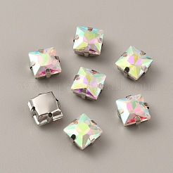 Square Shape Sew on Rhinestone&nbsp;FIND-WH0128-89C
