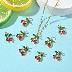 SHEGRACE Brass Colorful Cubic Zirconia Charms&nbsp;XGRQ4G282-670G