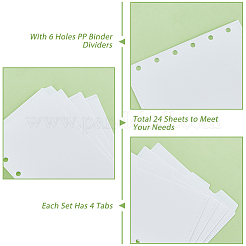 6-Holes PP Binder Dividers&nbsp;AJEW-WH0541-42B