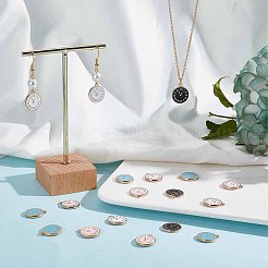 40Pcs 4 Colors Alloy Enamel Pendants&nbsp;ENAM-SC0002-96