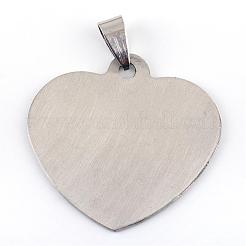 Non-Tarnish 201 Stainless Steel Mirror Polished Finish Stamping Blank Tag Pendants&nbsp;STAS-R064-82