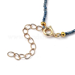 Faceted Rondelle Glass Beaded Necklaces&nbsp;NJEW-JN03004-04