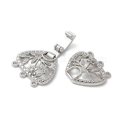Brass Micro Pave Cubic Zirconia Fold Over Clasps&nbsp;KK-U052-10P