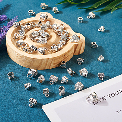 80Pcs 8 Style Tibetan Style Alloy Tube Bails&nbsp;FIND-TA0003-52