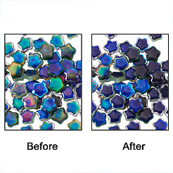 16Pcs 4 Colors Two Tone Glass Mood Beads&nbsp;GLAA-FP0001-35