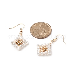 Natural Pearl Dangle Earrings&nbsp;EJEW-JE05210-01