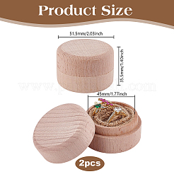 Wooden Ring Boxes&nbsp;CON-WH0086-167