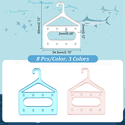 24Pcs 3 Colors 8-Hole Mini Acrylic Earring Hanger&nbsp;EDIS-PH0001-84