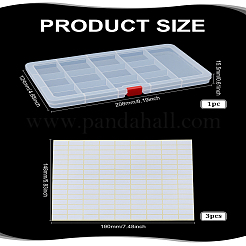 1Pc 15 Grids Plastic Bead Container&nbsp;CON-LP0001-47