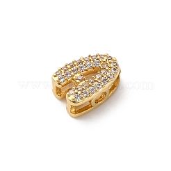 Brass Micro Pave Cubic Zirconia Beads&nbsp;KK-F895-19G