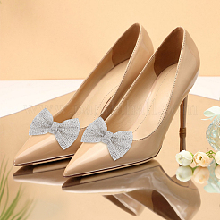 4Pcs 2 Colors Bowknot Detachable Rhinestone Shoe Buckle Clips&nbsp;FIND-GO0002-31