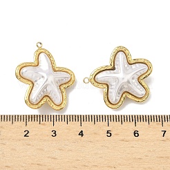 304 Stainless Steel with ABS Plastic Pearl Pendants&nbsp;STAS-G371-01G-01