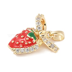 Brass Micro Pave Cubic Zirconia Enamel Pendants&nbsp;LS-KK-M326-05A-G
